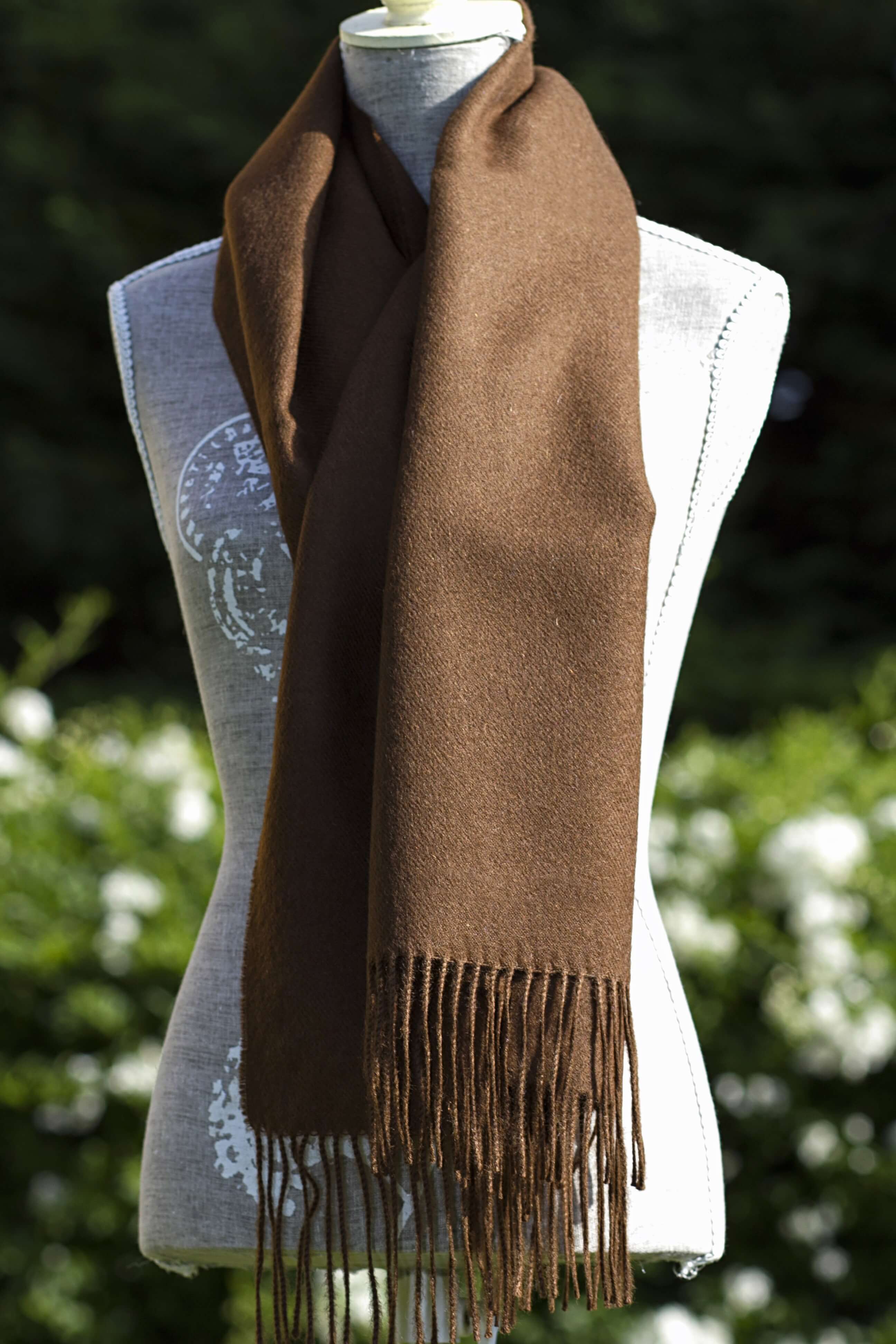 NEW Dark Brown 100% Alpaca wool scarf